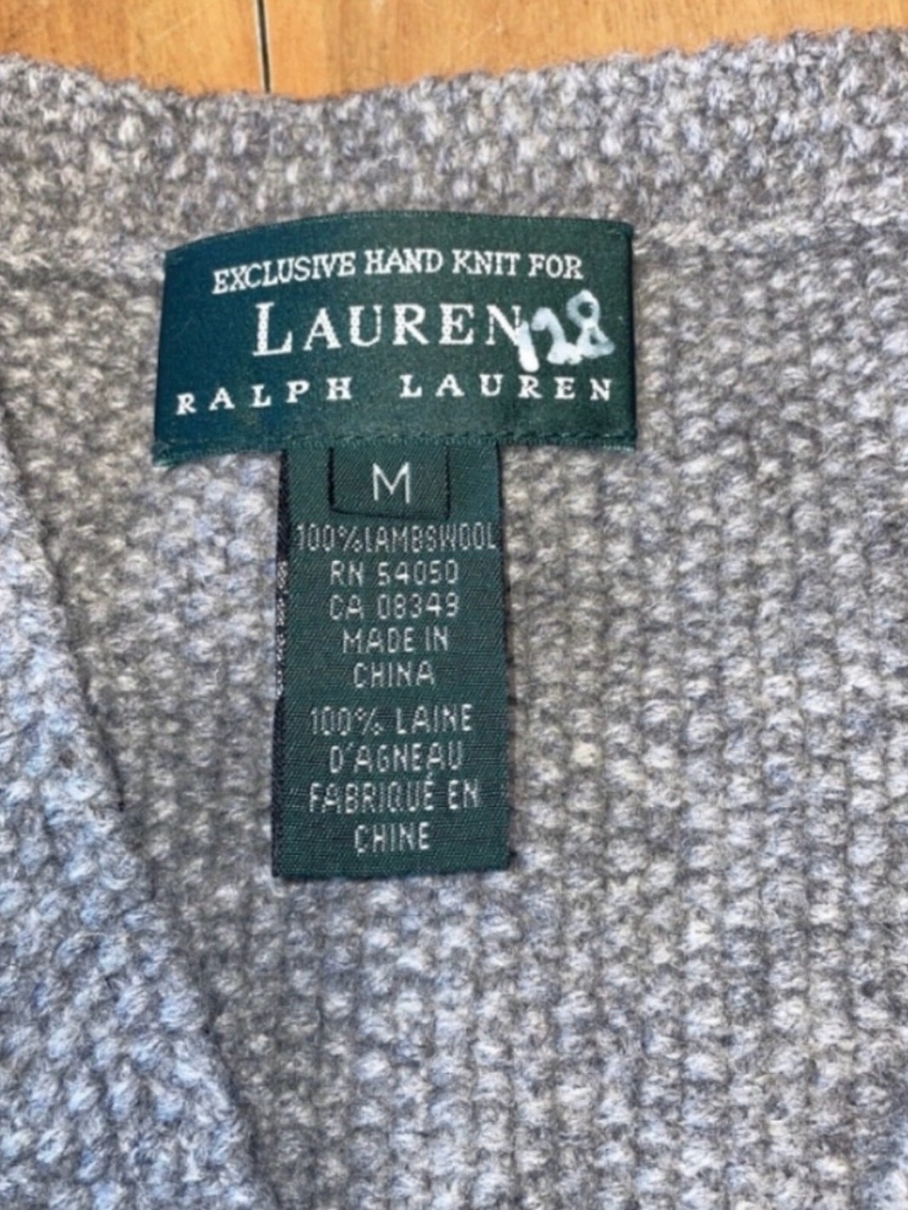 RARE Vintage Lauren Ralph Lauren Hand Knit Patchwork Equestrian Wool Vest - Picture 10 of 10